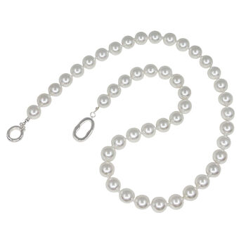 White Neutral Elegant Pearl Necklace, 2 of 3