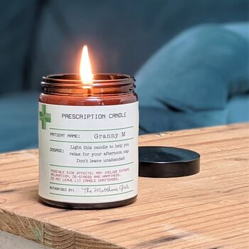 Personalised Prescription Style Scented Vegan Candle, 2 of 5