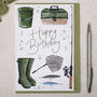 Fisherman Happy Birthday Greeting Card For Him, thumbnail 1 of 3