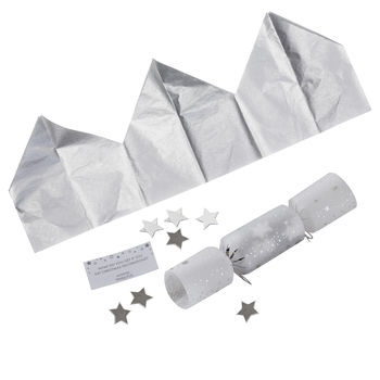 Silver Confetti Filled Christmas Cracker Decorations, 2 of 3
