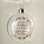 Personalised Christmas Glass Bauble Hanging Decoration, thumbnail 3 of 5