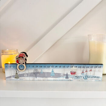 Personalised Advent Countdown Sleigh Slider Decor Keepsake, 2 of 4