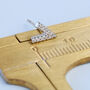 Sterling Silver Crystal Point Stud Earrings, thumbnail 5 of 6
