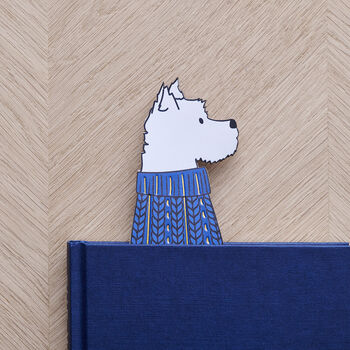 Westie Dog Bookmark Personalised Option, 3 of 7