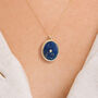 Personalised Yellow Gold Plated Lapis Lazuli Locket, thumbnail 2 of 12