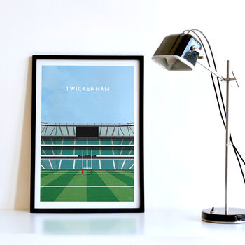 England Twickenham Rugby Stadium Art Print Personalised Gift, 2 of 6