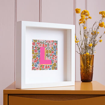 Personalised Floral Liberty Framed Picture, 5 of 6