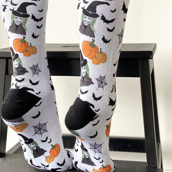 Halloween Witch Photo Upload Socks, 2 of 3