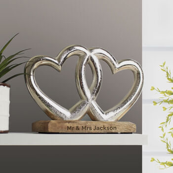 Personalised Double Heart Ornament, 2 of 5