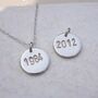 Personalised Hand Stamped Birth Year Necklace, thumbnail 3 of 12