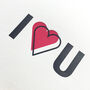 'I Love You' Letterpress Card, thumbnail 2 of 3