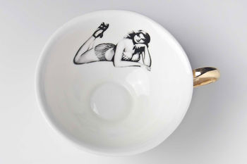 Cup And Saucer With Pin Up Girl, 9 of 12