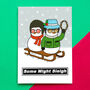 'Some Might Sleigh' Oasis Christmas Card, thumbnail 3 of 3