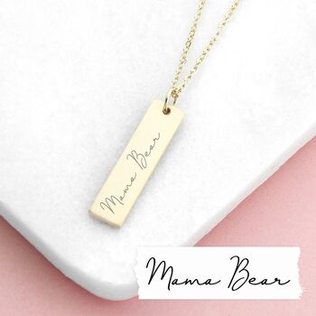 Personalised Handwriting Bar Necklace, 2 of 9