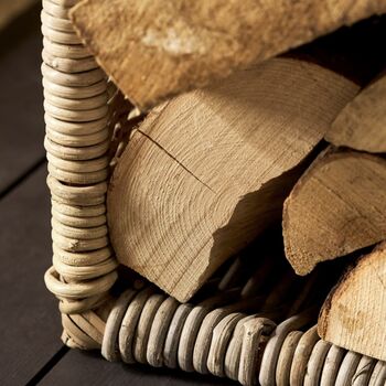 Tall Rattan Log Holder, 2 of 5