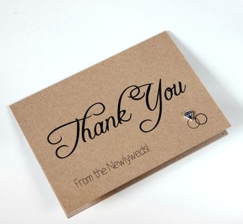 Thank You From The Newlyweds Wedding Card, 3 of 5
