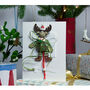 Dancing Reindeer Luxury Christmas Card, thumbnail 1 of 5