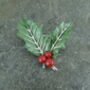 Holly With Berries Christmas Brooch, thumbnail 1 of 3