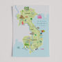 Map Of Vietnam, Cambodia And Laos Art Print, thumbnail 4 of 7