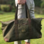 Personalised Waxed Holdall With Shoulder Strap, thumbnail 1 of 5