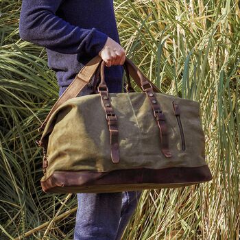 Canvas Classic Holdall Duffel Bag, 4 of 12