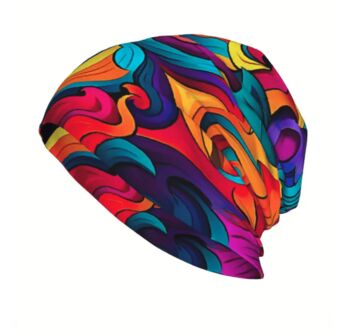 Soft Chemo Headwear Beanie Hat Bandana Bright Swirls, 5 of 7