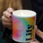 Personalised Tie Dye Rainbow Any Name Candle, thumbnail 3 of 3