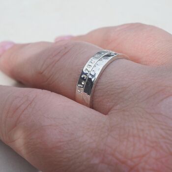 Personalised Hand Stamped Message Ring, 7 of 12
