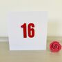 16th Birthday Card ~ Handmade, thumbnail 2 of 3