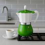 Italian Moka Pot Espresso Maker 'Pin Up' In Green, thumbnail 1 of 4