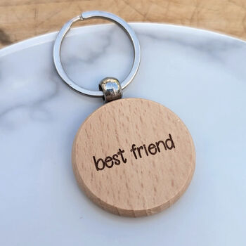 Personalised Pawprint Wooden Keyring, 2 of 4