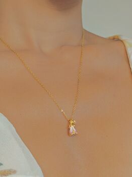 Pink Forest Bell Copper Necklace, 6 of 10