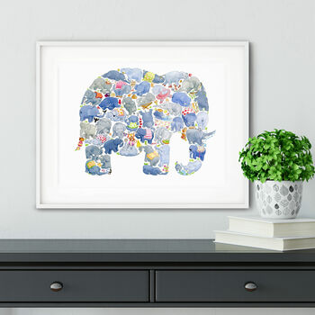E Is For Elephant Print, 4 of 4