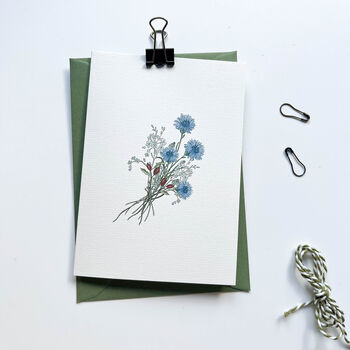 Cornflower Posy Mother's Day Notecard, 4 of 5