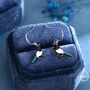 Sterling Silver Magpie Drop Hook Earrings, thumbnail 3 of 10