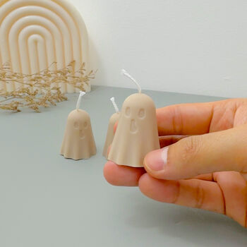 Set Of Three Cute Ghost Candles And Halloween Candles, 6 of 10