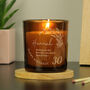 Personalised Birthday Amber Glass Candle – Vanilla Scented, thumbnail 2 of 8