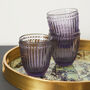 Decorative Glass Tumbler – Aqua, Green, Purple Or Grey, thumbnail 1 of 5