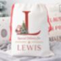 Santa Initial Christmas Sack, thumbnail 1 of 3