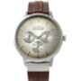 Brogue Leather Multidial Mens Watch With Free Engraving, thumbnail 4 of 8