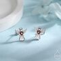 Sterling Silver Angel Stud Earrings, thumbnail 1 of 12