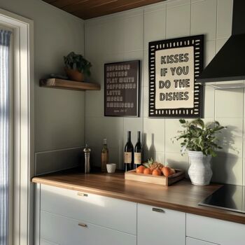 Kisses If You Do The Dishes Print, 5 of 6