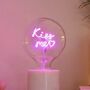 Kiss Me Text Light Bulb And Desk Lamp, thumbnail 3 of 5