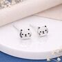 Sterling Silver Cat Stud Earrings – 8mm, thumbnail 1 of 8