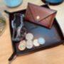 Personalised Black Leather Desk Accessories Tray, thumbnail 1 of 12