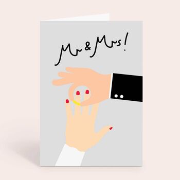 Woohoo Mr And Mrs Congrats Newly Weds Wedding Card, 2 of 2