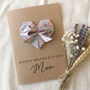 Personalised Mother's Day Floral Origami Heart Kraft Card, thumbnail 3 of 7