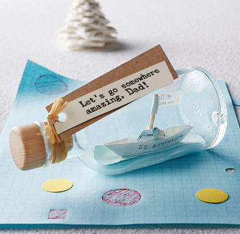 Personalised Handmade Paper Boat In A Bottle, 2 of 11