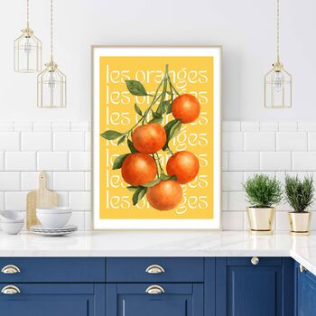 Les Oranges Poster With French Typography, 2 of 4