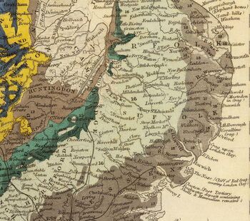Personalised 1843 Geological Map Of England And Wales, 3 of 4